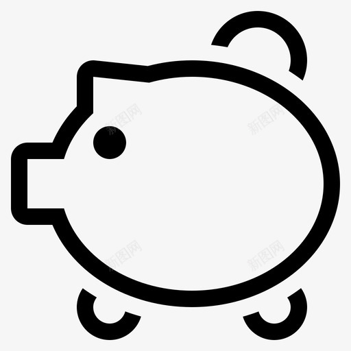 存钱猪svg_新图网 https://ixintu.com 存钱猪 money pig