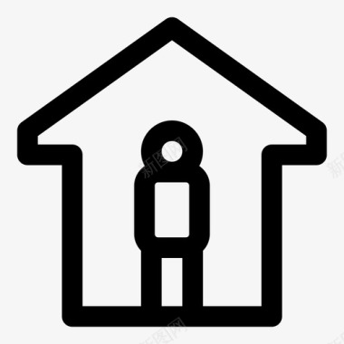 单人房楼房住宅图标图标