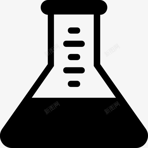 锥形瓶化学实验室图标svg_新图网 https://ixintu.com 化学 实验室 科学技术符号集 锥形瓶