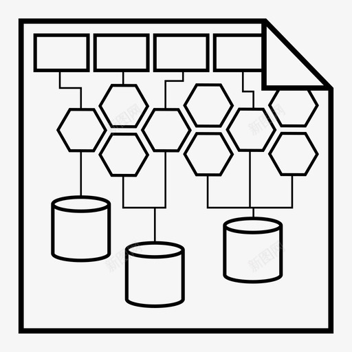 软件架构基础设施图标svg_新图网 https://ixintu.com 基础设施 系统 设计 软件架构
