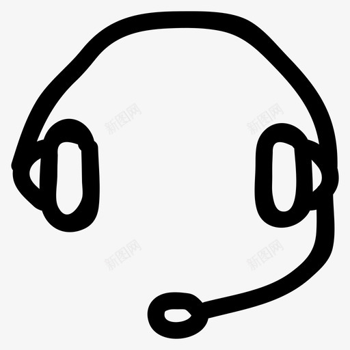 录音耳机音乐图标svg_新图网 https://ixintu.com 声音 录音 电子手绘图标 耳机 音乐
