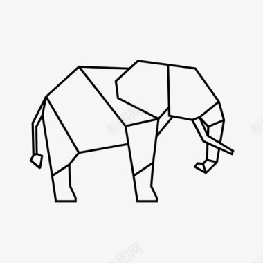 大象非洲食草动物图标图标