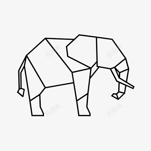 大象非洲食草动物图标svg_新图网 https://ixintu.com 几何动物 厚皮动物 哺乳动物 大象 稀树草原 非洲 食草动物