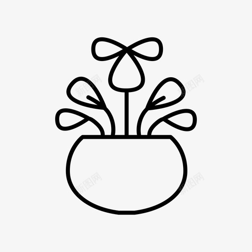 紫罗兰生物植物学图标svg_新图网 https://ixintu.com 家庭植物 植物学 生物 盆栽植物 紫罗兰 花卉 花园