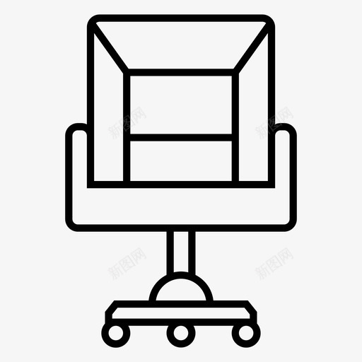 椅子办公椅办公室图标svg_新图网 https://ixintu.com 办公室 办公椅 工作 椅子 轮子