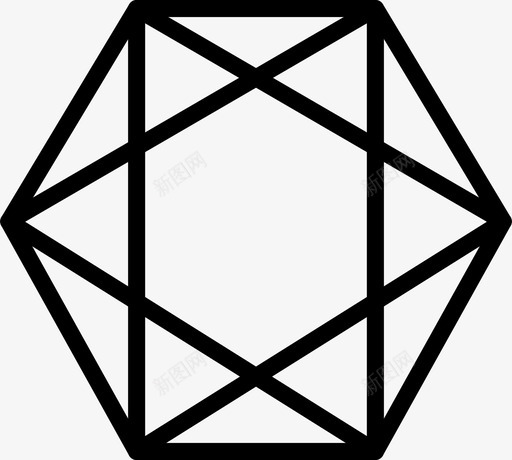 六边形绘图窗体图标svg_新图网 https://ixintu.com smashicons几何体轮廓 六边形 几何体 形状 窗体 绘图