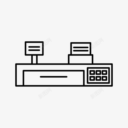 计费机现金发票图标svg_新图网 https://ixintu.com 发票 现金 电子 计费机