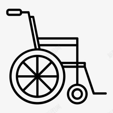 轮椅残疾人老年人图标图标