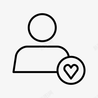 心脏用户帐户爱情图标图标