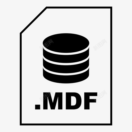 mdf数据库文件图标svg_新图网 https://ixintu.com mdf microsoft sql 数据库 文件 文件类型图标