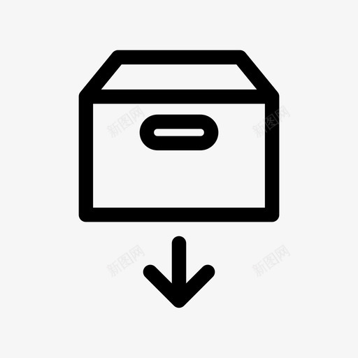 卸货装箱交货图标svg_新图网 https://ixintu.com 交货 产品 产品促销 包装 卸货 装箱