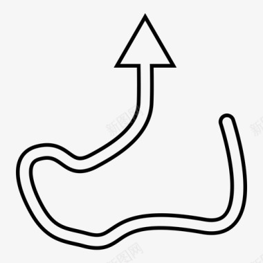 曲线方向箭头自由形式图标图标