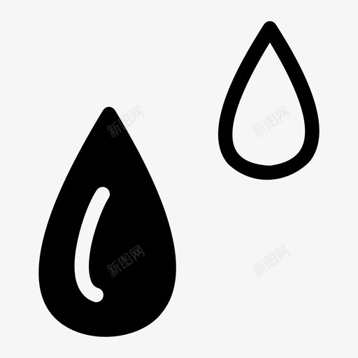 水滴液体雨图标svg_新图网 https://ixintu.com 水 水滴 液体 雨