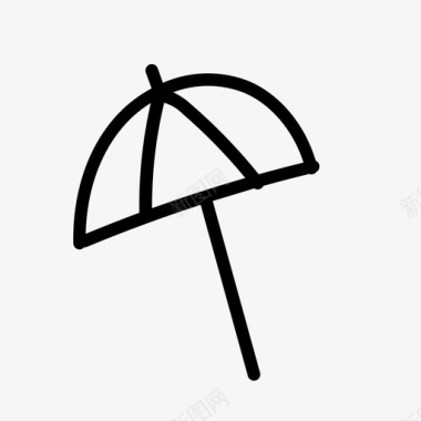 阳伞沙滩伞放松图标图标