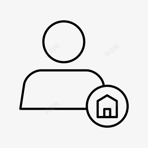 家庭用户帐户配置文件图标svg_新图网 https://ixintu.com 家庭用户 帐户 配置文件