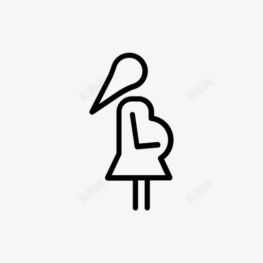 怀孕女人图标svg_新图网 https://ixintu.com 女人 怀孕