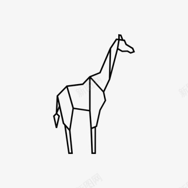 长颈鹿非洲哺乳动物图标图标