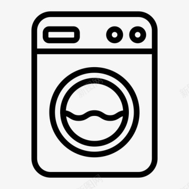 洗衣机衣服自助洗衣店图标图标