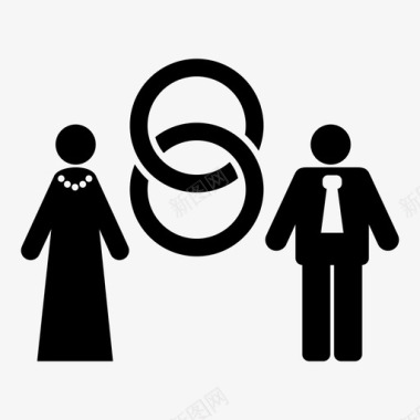 婚姻成年伴侣承诺图标图标