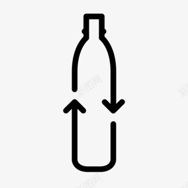 塑料回收瓶子容器图标图标