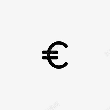 欧元移动银行用户界面集glyph图标图标