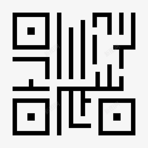 二维码矩阵条码快速响应码图标svg_新图网 https://ixintu.com 二维码 快速响应码 电子商务 矩阵条码