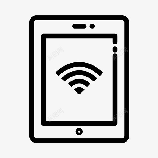 wifiipad平板电脑wifi连接图标svg_新图网 https://ixintu.com wifiipad wifi信号 wifi连接 平板电脑