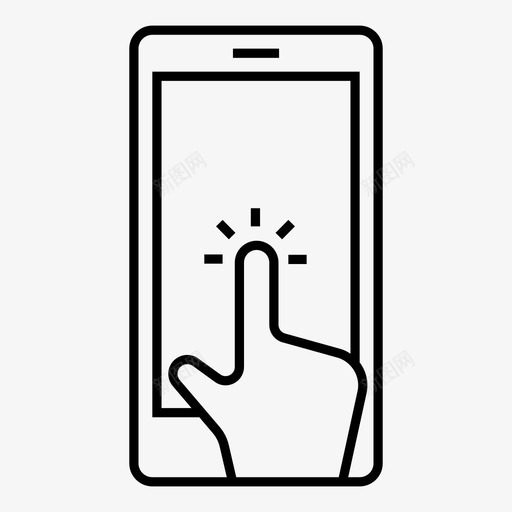 触摸屏手移动图标svg_新图网 https://ixintu.com 手 移动 移动2 触摸屏