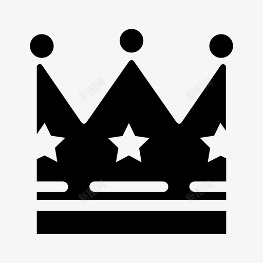 王冠国际象棋国王图标svg_新图网 https://ixintu.com 国王 国际象棋 王冠 王后 皇室