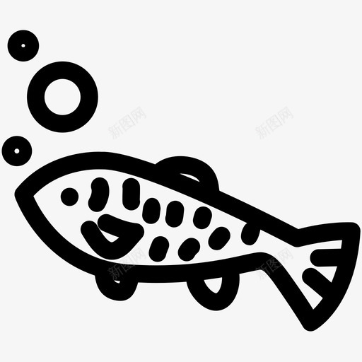 鱼动物新鲜图标svg_新图网 https://ixintu.com 动物 新鲜 海洋 肉 食物大纲集2 鱼