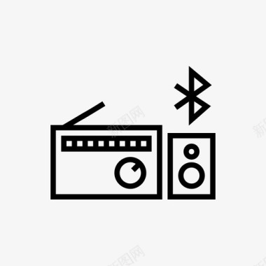 蓝牙扬声器音乐收音机图标图标