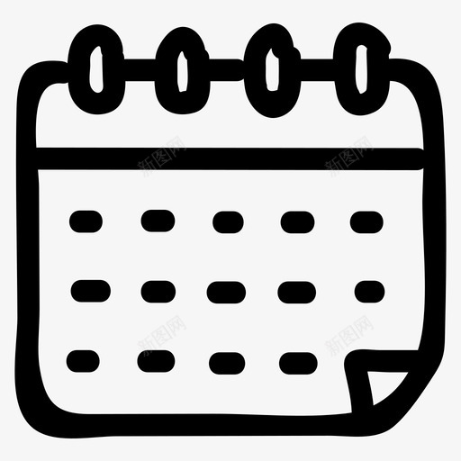 日历议程活动图标svg_新图网 https://ixintu.com 假日 日历 日程表 月份 活动 议程 酒店餐厅手绘