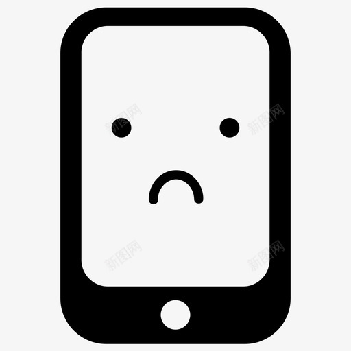 sad智能手机androidemoji图标svg_新图网 https://ixintu.com android emoji iphone sad智能手机 表情