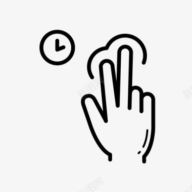 tab按住触摸手势图标图标