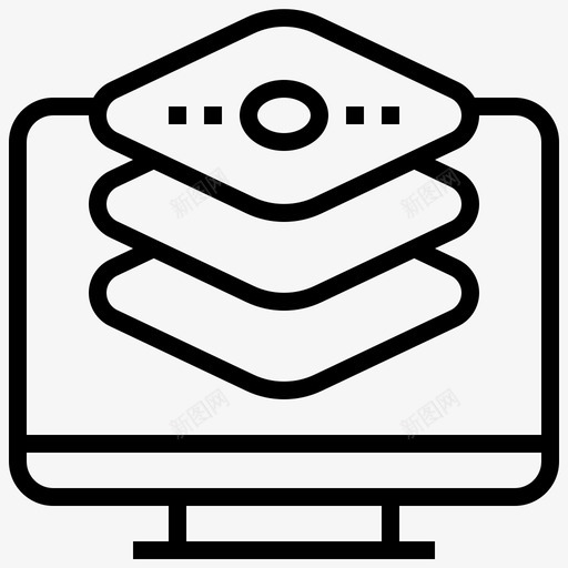 网页三维图层图标svg_新图网 https://ixintu.com 三维 图层 用户界面 网页设计