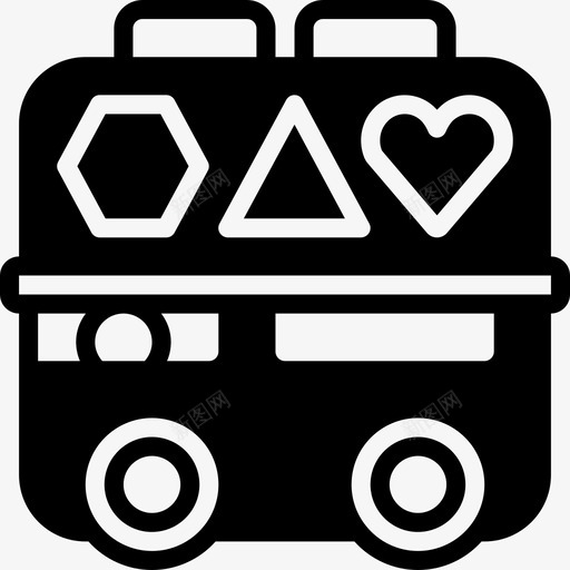 巴士形状分类机儿童玩具图标svg_新图网 https://ixintu.com 儿童 巴士形状分类机 玩具 玩具实心