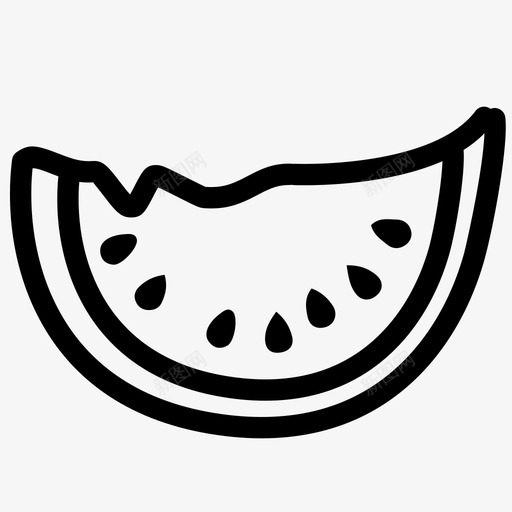 西瓜食品水果图标svg_新图网 https://ixintu.com 以色列货 夏天 水果 西瓜 西瓜片 食品