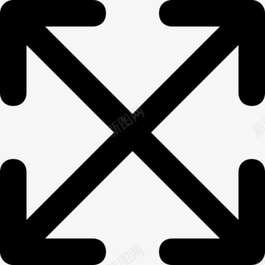 箭头放大扩展图标图标