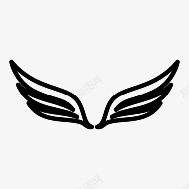 翅膀天使小鸟图标图标