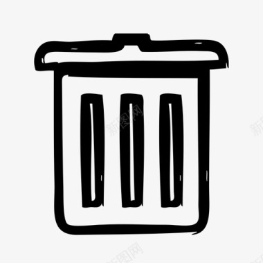 垃圾桶机构局图标图标