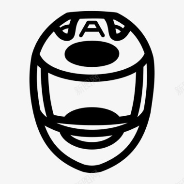 摩托车头盔防护赛车头盔图标图标