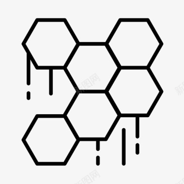 蜂蜜食物蜂巢图标图标