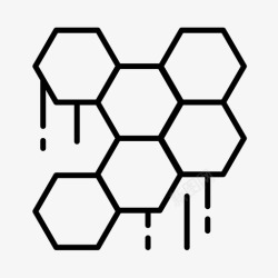 营养学蜂蜜食物蜂巢图标高清图片