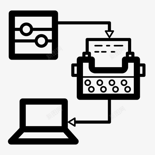 机器进化技术人工智能图标svg_新图网 https://ixintu.com 人工智能 技术 机器进化