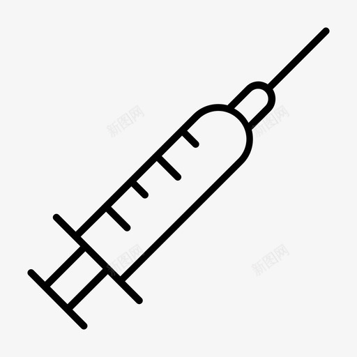 注射器注射剂药品图标svg_新图网 https://ixintu.com 注射剂 注射器 疫苗 药品