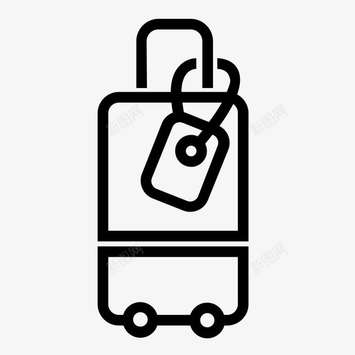 行李手提箱旅行者图标svg_新图网 https://ixintu.com 手推车 手提箱 旅行者 行李
