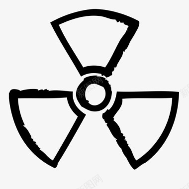 放射性电力能源图标图标