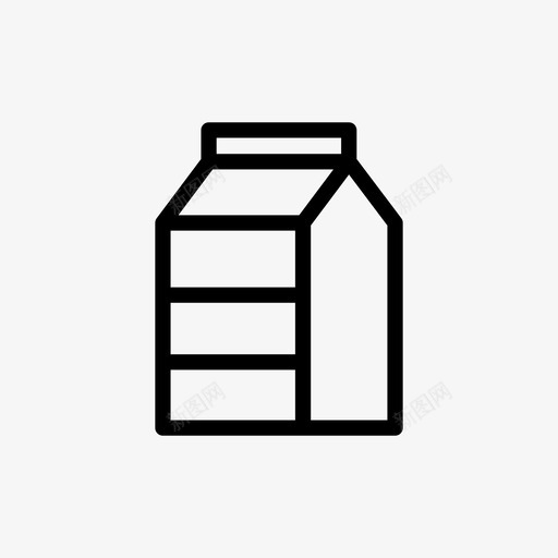 牛奶牛奶盒早餐图标svg_新图网 https://ixintu.com 早餐 牛奶 牛奶盒
