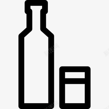 酒瓶和玻璃杯食品poi食品概述图标图标