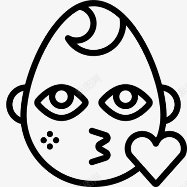 亲吻男婴表情图面部表情图标图标